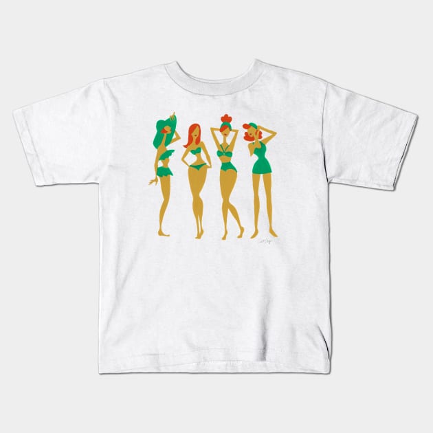 Bombshells - Redheads Kids T-Shirt by CatCoq